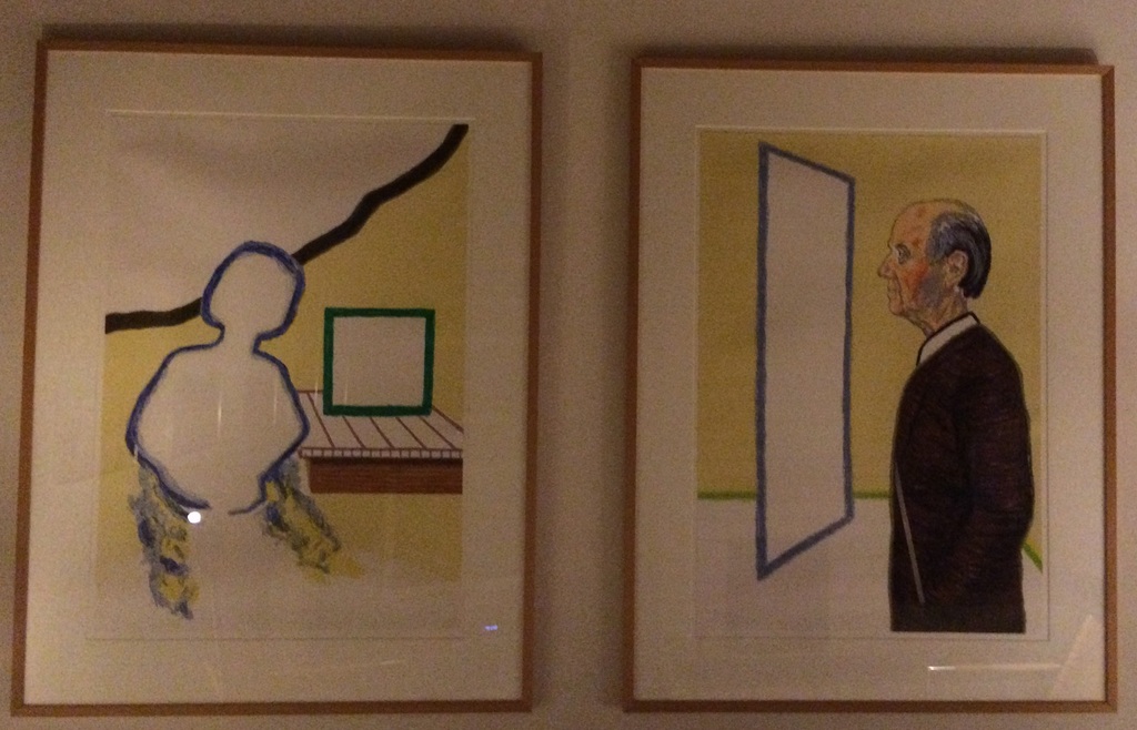 Raveel, Roger, Zeefdruk, Tweeluik 'Zelfportret en Aan Tafel' verkocht voor € 1400!