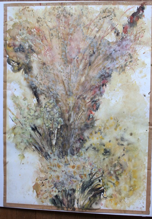 Monique Polak - aquarel - droogboeket - gesigneerd - 1985 kopen? Bied vanaf 1!