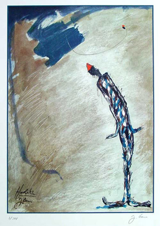 Jan Born, litho, Harlekin kopen? Bied vanaf 40!