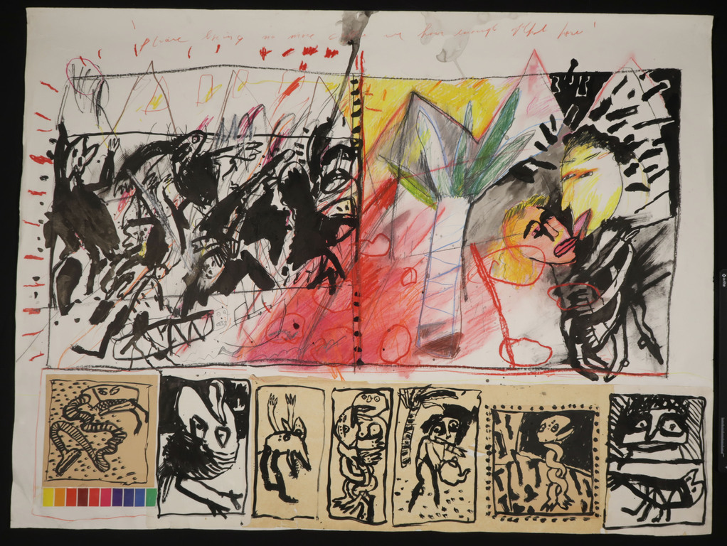 Rik van Iersel: Gemengde techniek en Collage, Z.T. (Groot) verkocht voor € 100!