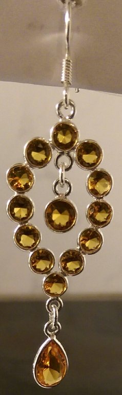 Zilveren oorbellen met gele citrien  kopen? Bied vanaf 11!