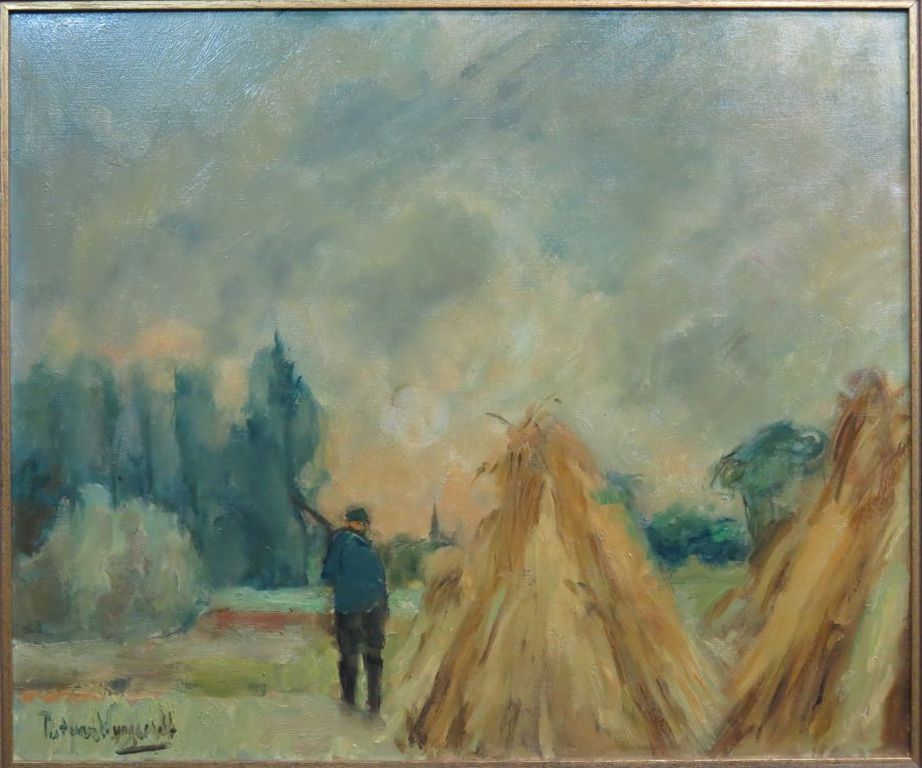 Piet van Wijngaerdt: Olieverf op doek, Rietschoven II - Ingelijst verkocht voor € 600!