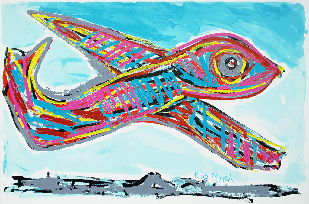 Karel Appel - Big Bird, ongesigneerde zeefdruk (groot) kopen? Bied vanaf 175!