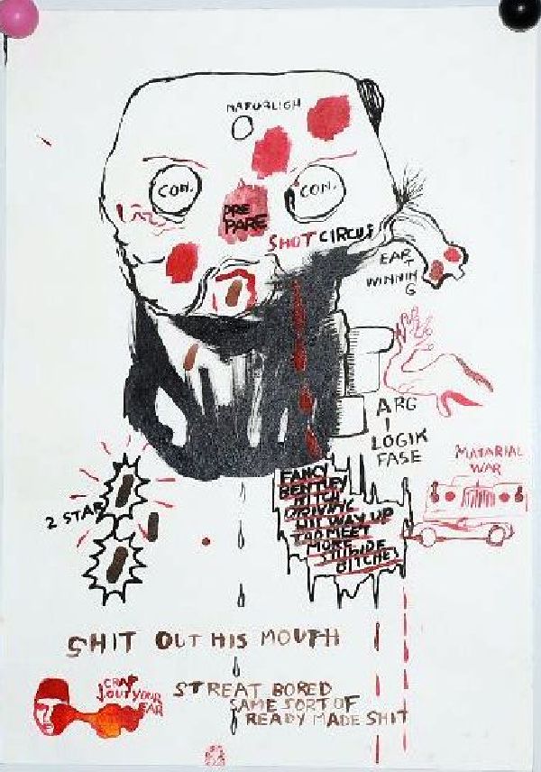 Rachid Ben Ali: Penseeltekening/Aquarel op papier. PrePare verkocht voor € 180!