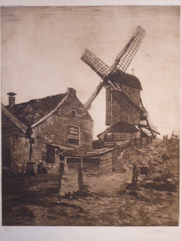 H. Weegewijs - ets - Wipmolen bij boerderij kopen? Bied vanaf 35!