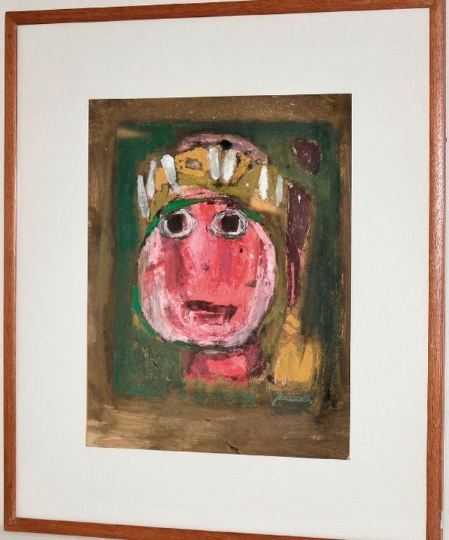 Jaap Nanninga: Gouache. Hoofd. Ingelijst kopen? Bied vanaf 650!