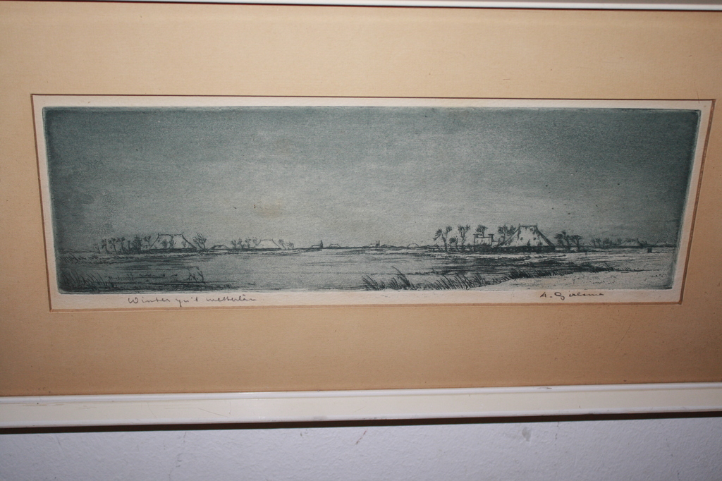 A Gerlsma - FRIES LANDSCHAP IN WINTER - ETS kopen? Bied vanaf 55!