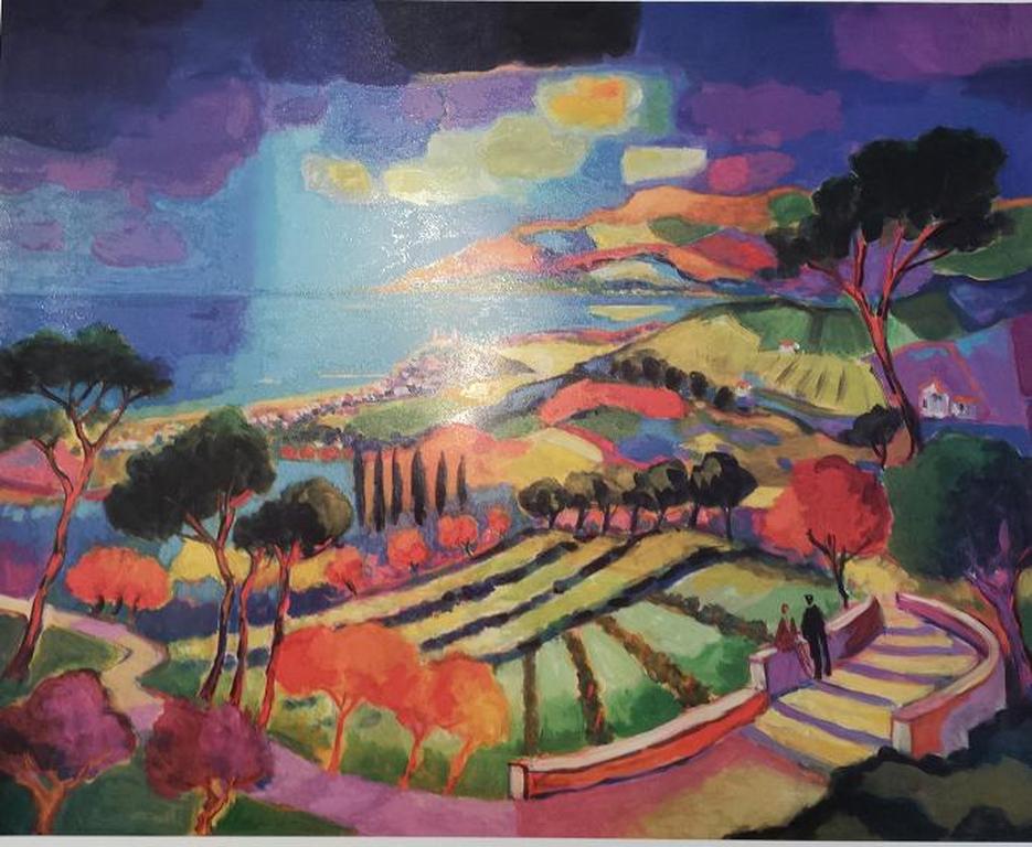 Jean claude-Picot, KleurenLitho 40,5 * 51 cm, Octobre sur la Baie de Cannes kopen? Bied vanaf 80!