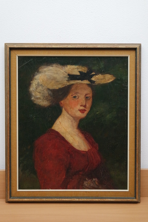 Simon Willem Maris (1873-1935) -olieverf op doek- portret van een vrouw met hoed kopen? Bied vanaf 825!