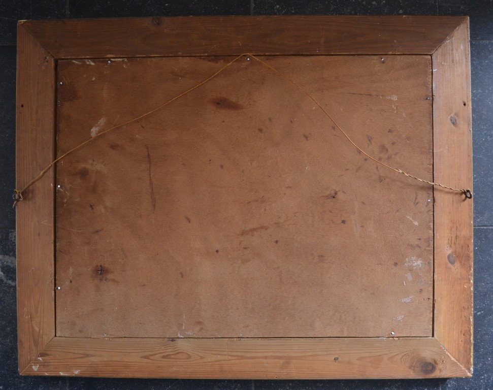 Onbekende kunstenaar (19de eeuw): olieverf op paneel, boerderij aan het water kopen? Bied vanaf 20!