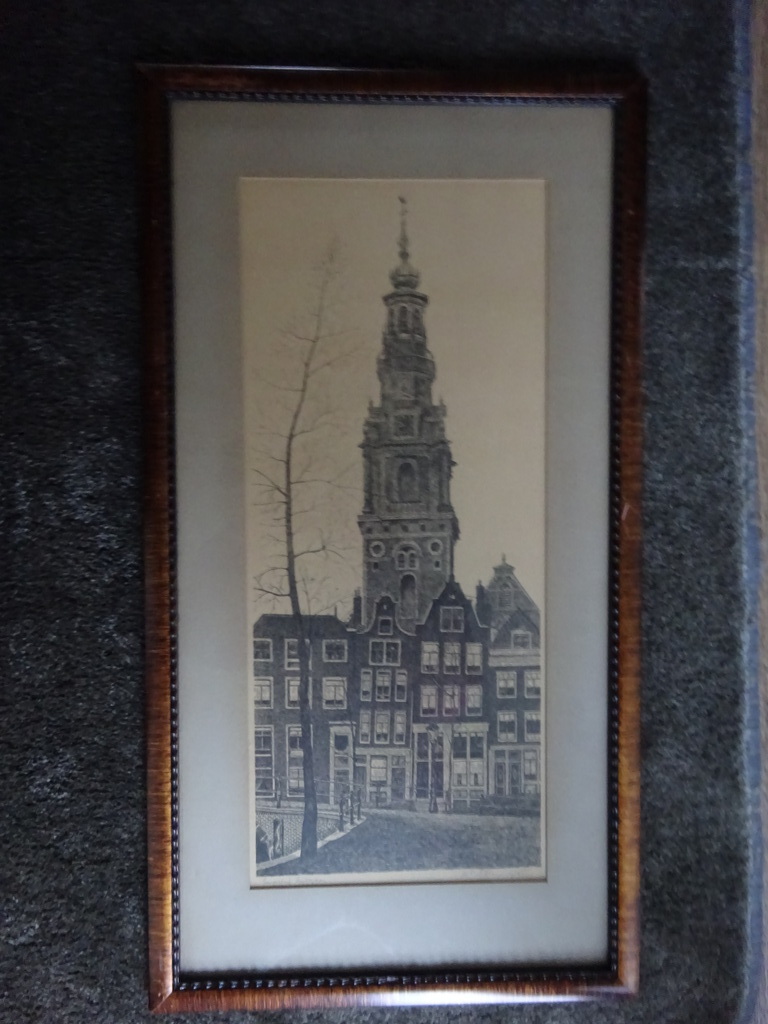 Onbekende kunstenaar - Groenburgwal met achtergrond Zuiderkerk te Amsterdam verkocht voor € 37!