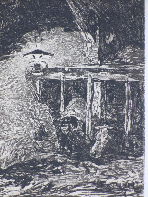 Willem de Zwart, In de Stal, Ets 1905 kopen? Bied vanaf 45!