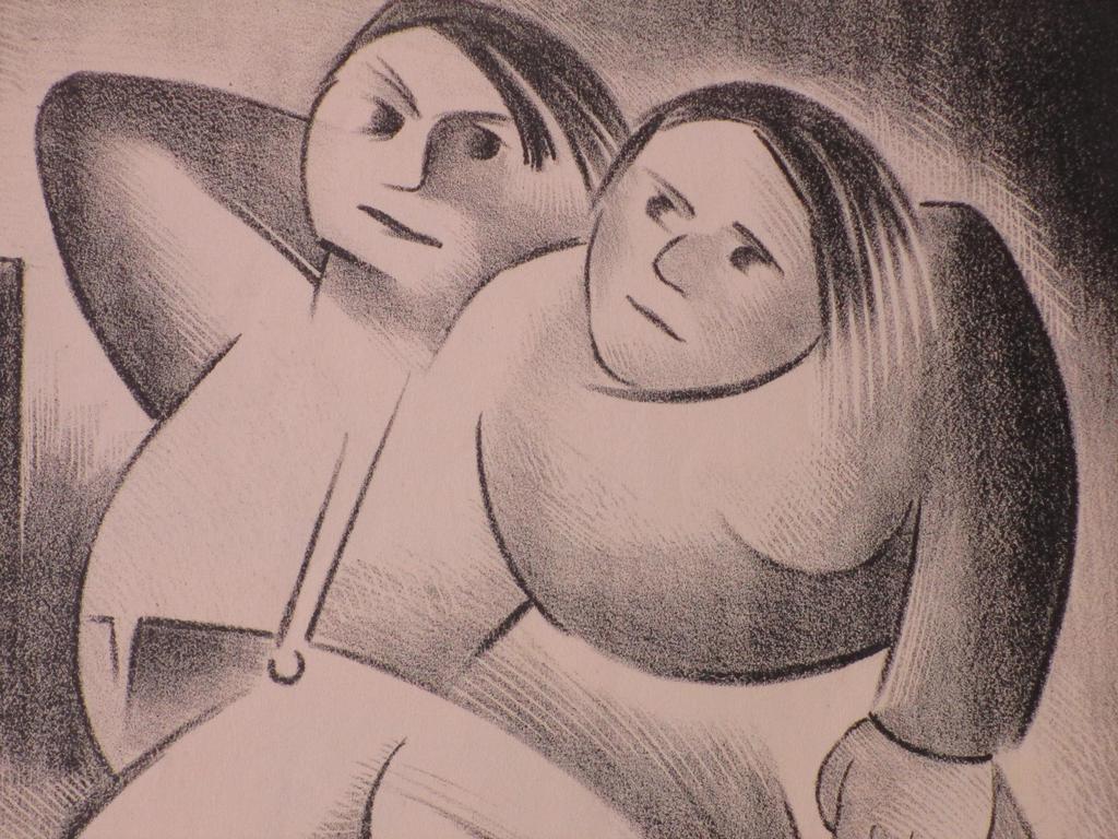Vlaamse expressionist, Boerentypes, Litho kopen? Bied vanaf 1!