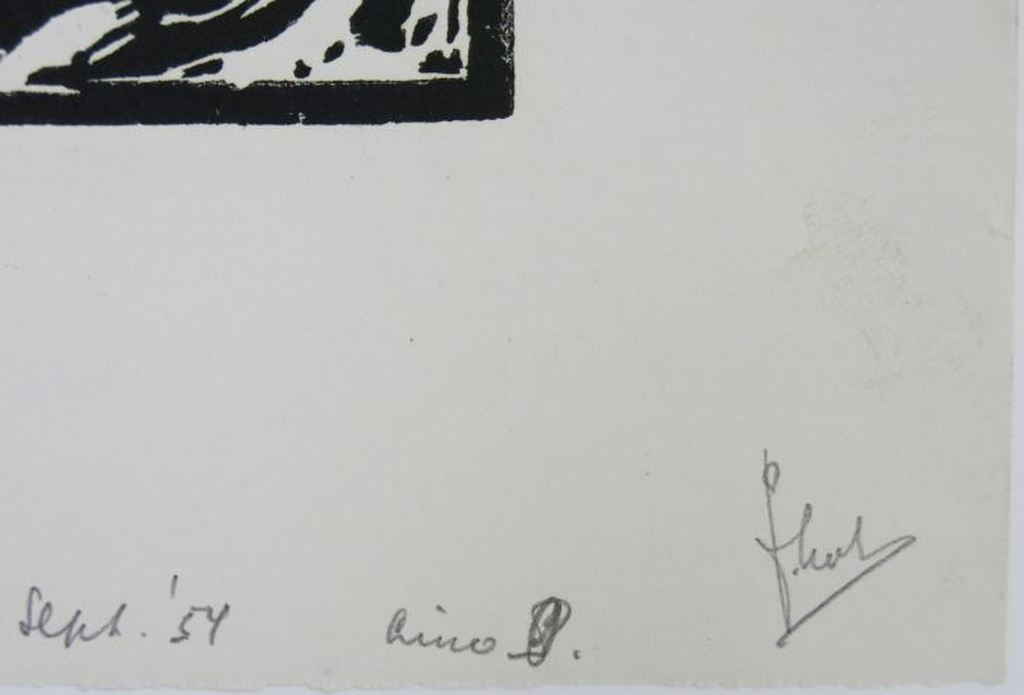 Onbekend Gesigneerd 'P. Kok': Lino, Landschap kopen? Bied vanaf 1!