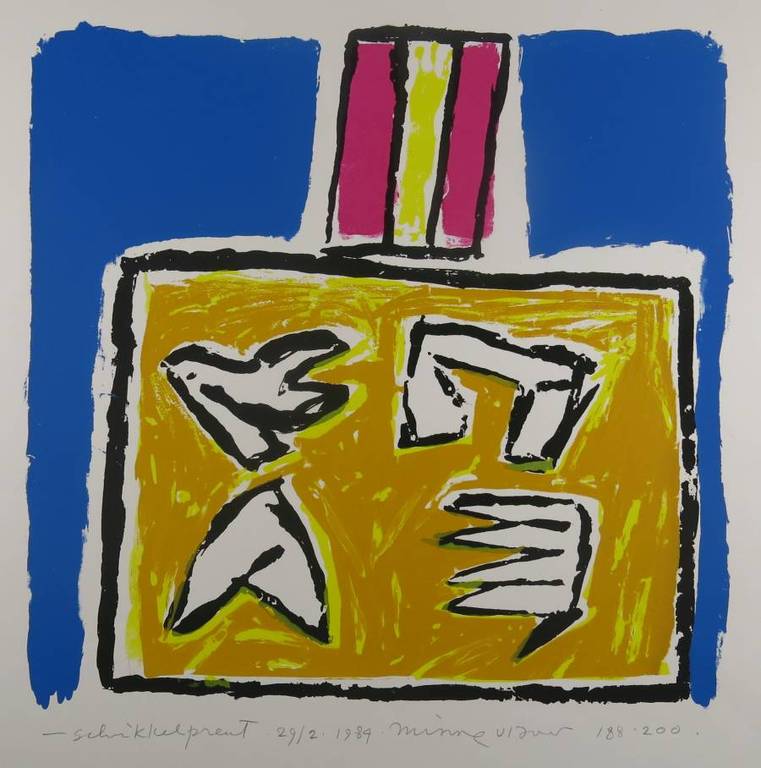 Minne Vijver: Zeefdruk, Schrikkelprent kopen? Bied vanaf 1!