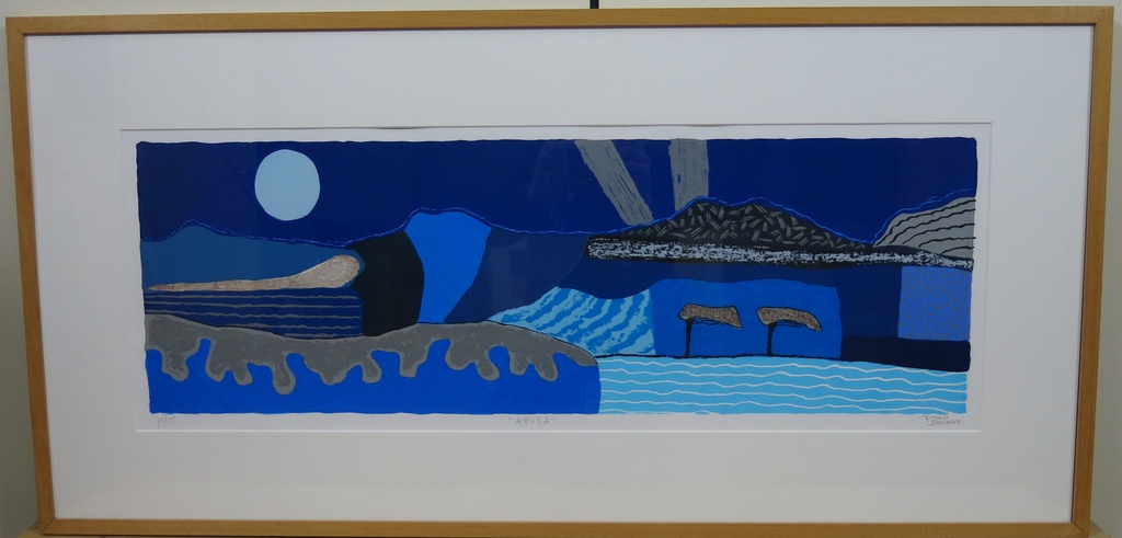 Ronald Boonacker: Zeefdruk, Aruba - Ingelijst (bijzonder formaat) kopen? Bied vanaf 100!