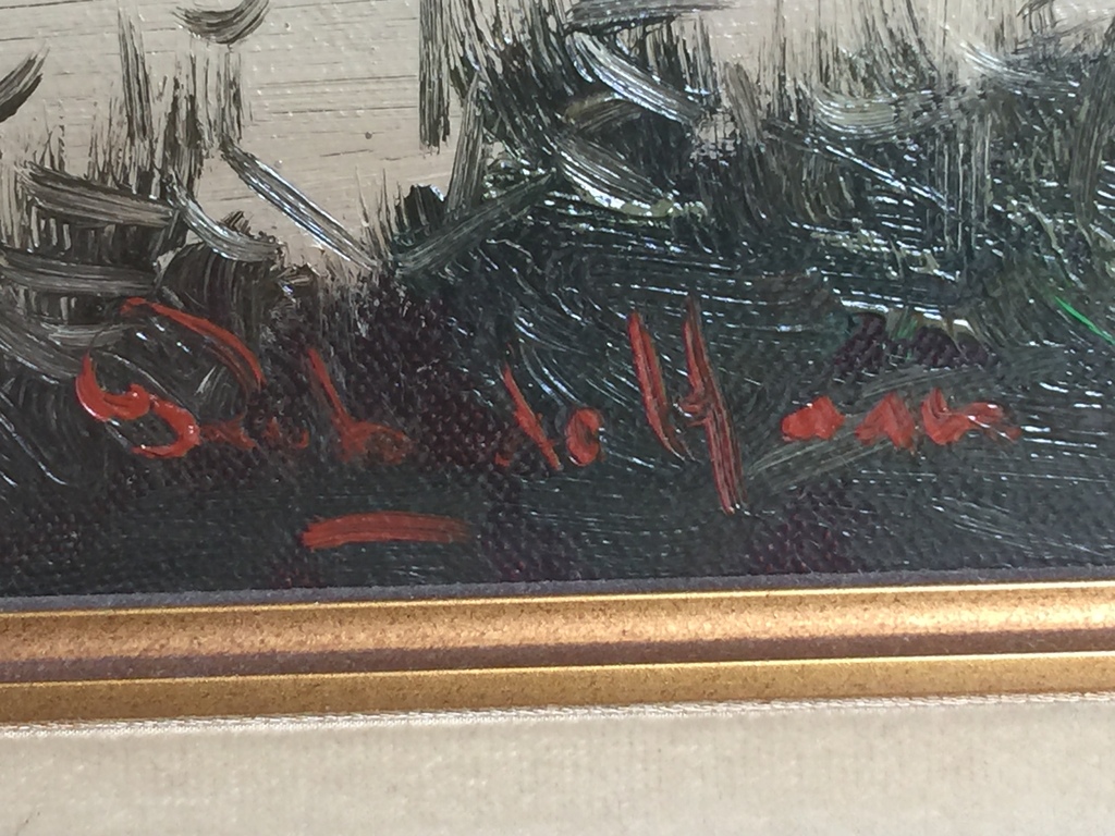 Rob de Haan Olieverfschilderij op doek Boerenlandschap kopen? Bied vanaf 150!