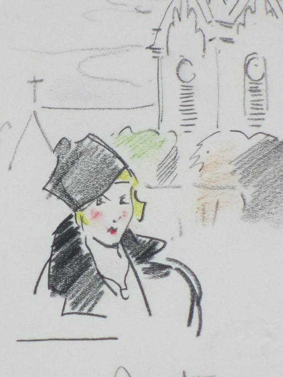 Han Krug, Belle Vue (Menetou), Kleurtekening 1933 kopen? Bied vanaf 25!