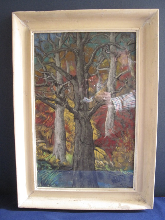Handgesigneerde Krijttekening - Bomen in de Herfst - A(Arie) Leeflang  1906-1956 kopen? Bied vanaf 30!
