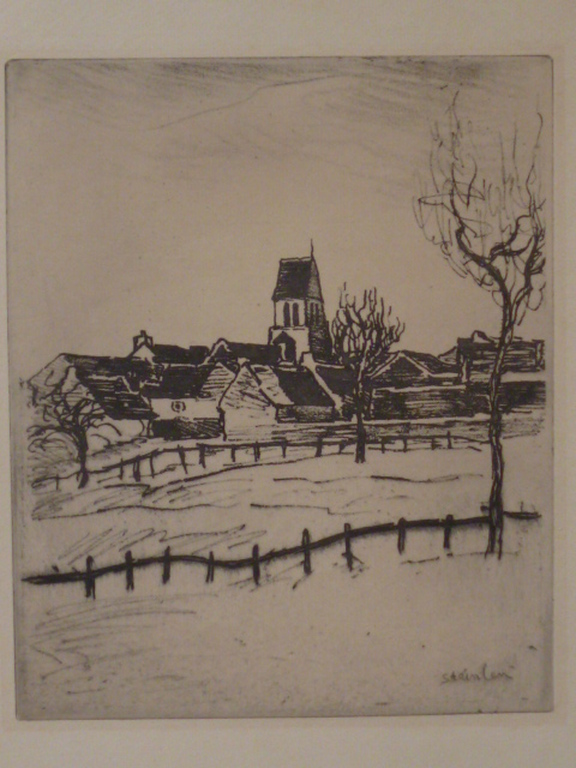 Th. A. Steinlen - vernis mou - La maison à l'entrée du village kopen? Bied vanaf 25!