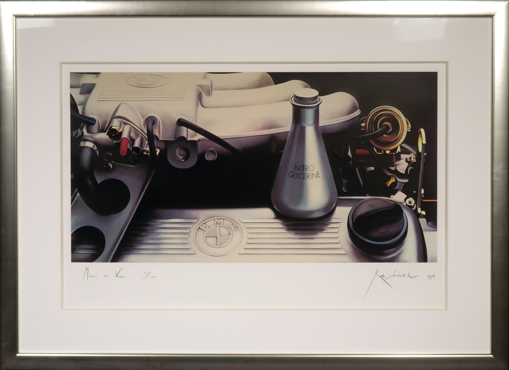 Rob Scholte: Zeefdruk, Muur van Vuur - Ingelijst  verkocht voor € 200!