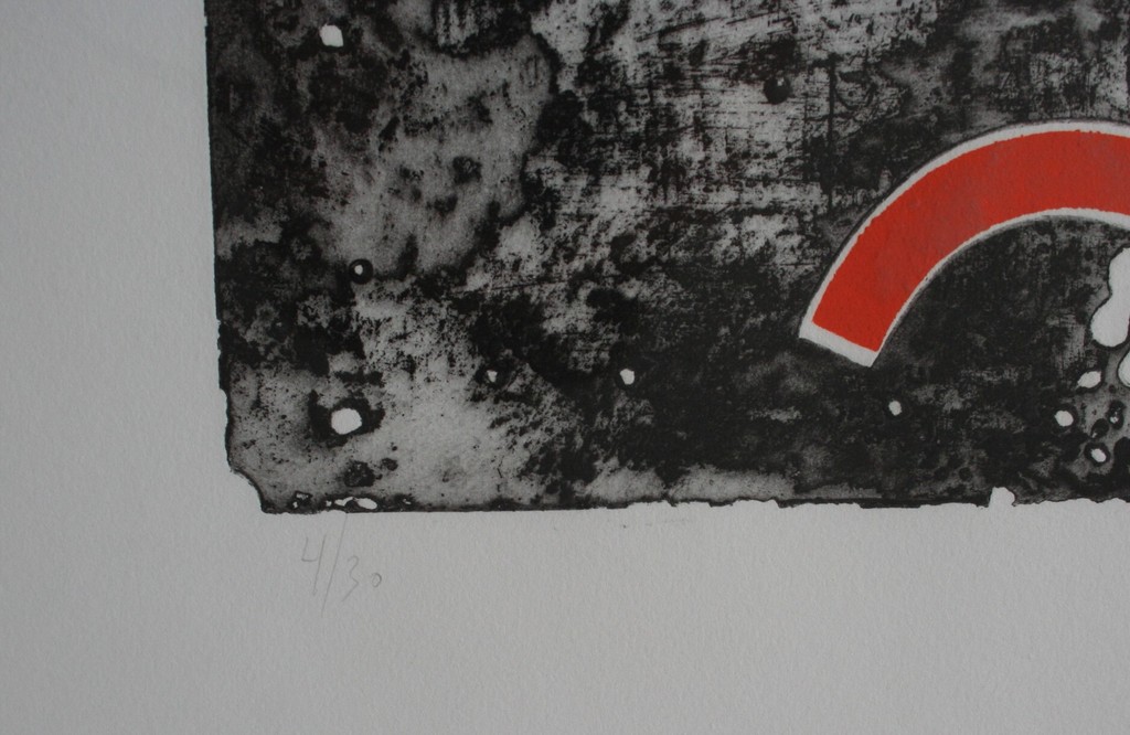 Henk Huig, ets  'bewerkte plaatdruk', 1972, gesigneerd. kopen? Bied vanaf 10!