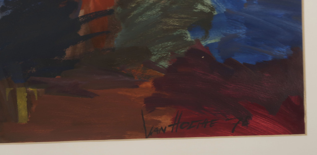 Jan van Holthe: Gouache op papier, Rechts-links kopen? Bied vanaf 20!