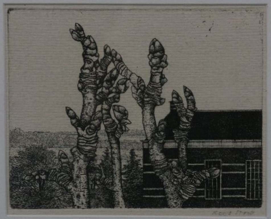 Kees Stoop: Ets, Lente -Ingelijst kopen? Bied vanaf 1!