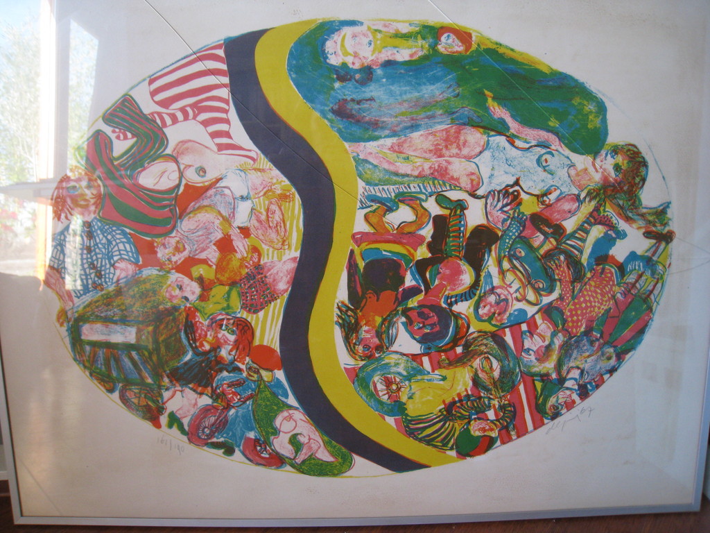 Jacqueline de Jong, litho, zonder titel verkocht voor € 60!