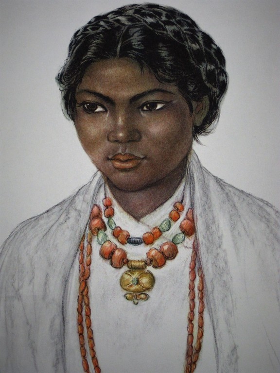 Bijzonder! Orig. Aquarel "Tibetaans Sherpa-meisje" van Ned Ind. portrettekenares kopen? Bied vanaf 1!