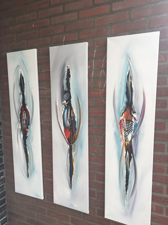 Gena- Abstract Drie luik kopen? Bied vanaf 300!