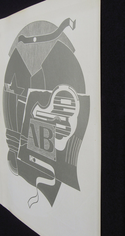 OTTO MINDHOF - Linoleumsnede in aluminiumkleur - 1973 kopen? Bied vanaf 33!