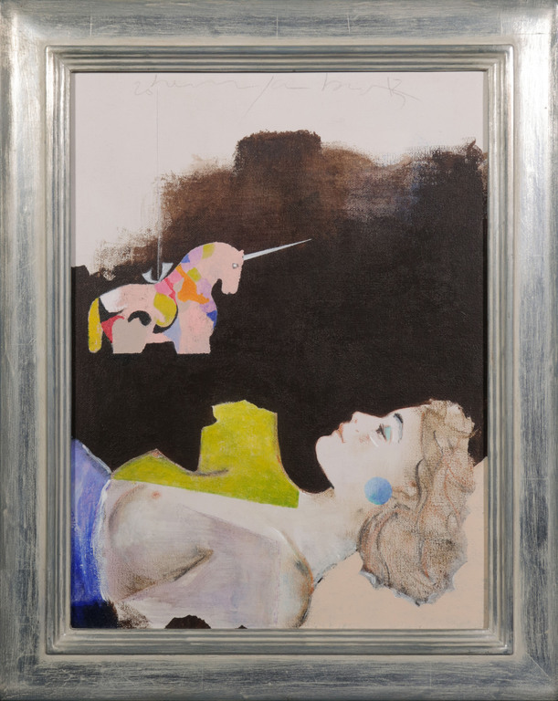 Herman Jan Bosch: Gemengde techniek op doek, 600 B.C... - Ingelijst kopen? Bied vanaf 40!