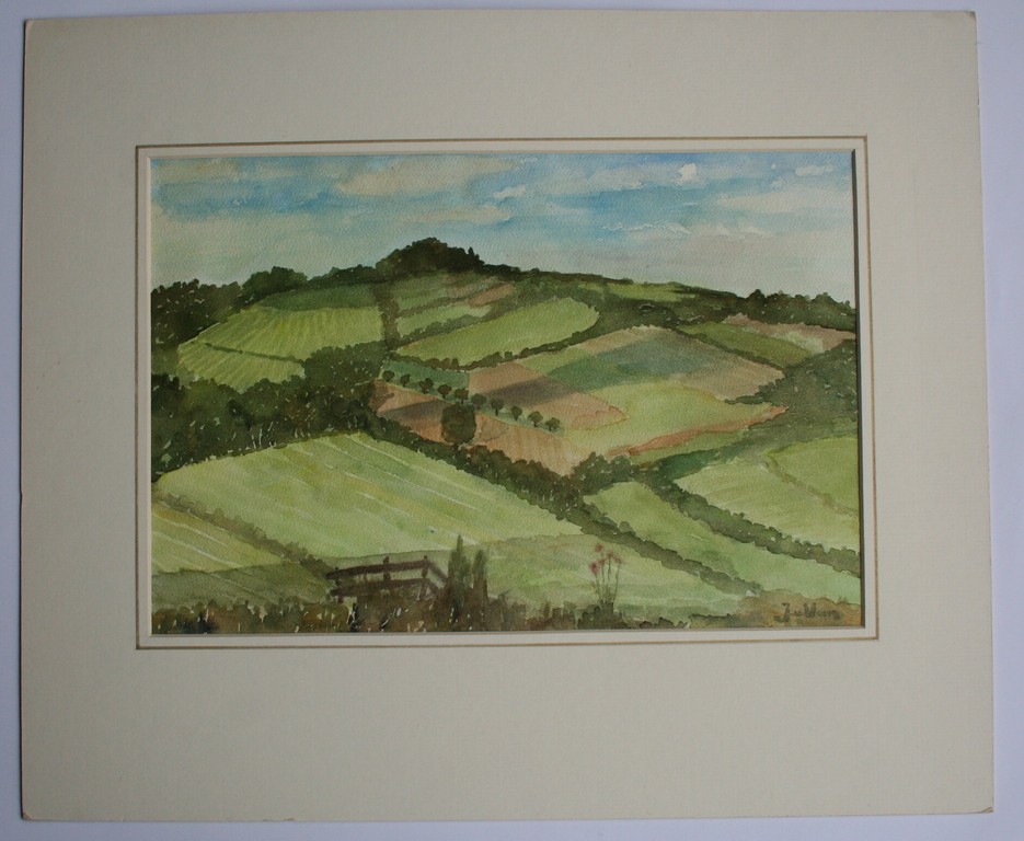 Jaap van Veen, aquarel, landschap bij Séguret Provence, gesigneerd kopen? Bied vanaf 10!