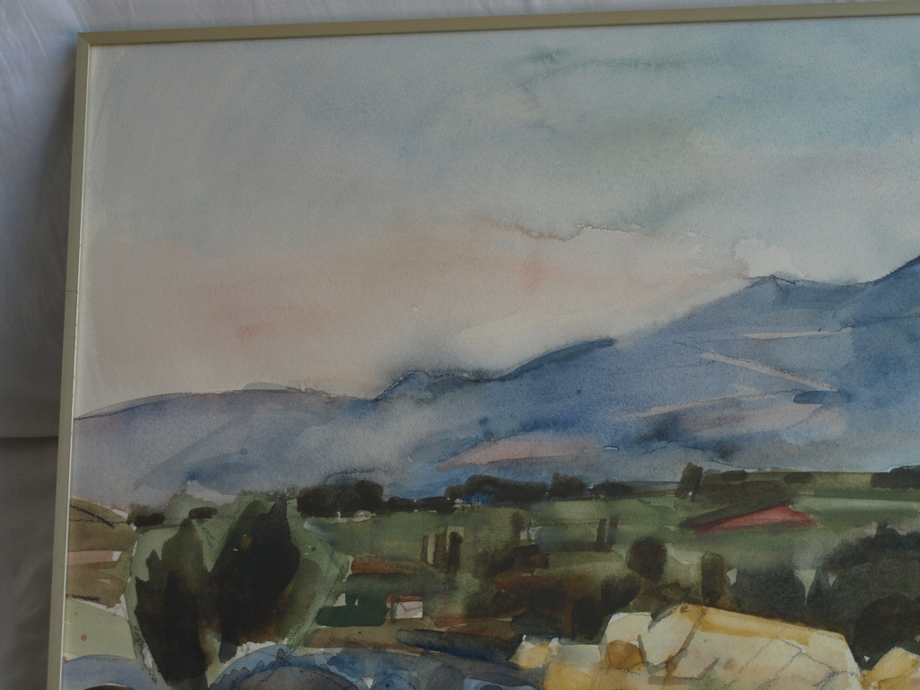 Jan Engelman : Aquarel – Landschap – gesigneerd & ingelijst – ca 1980 kopen? Bied vanaf 85!