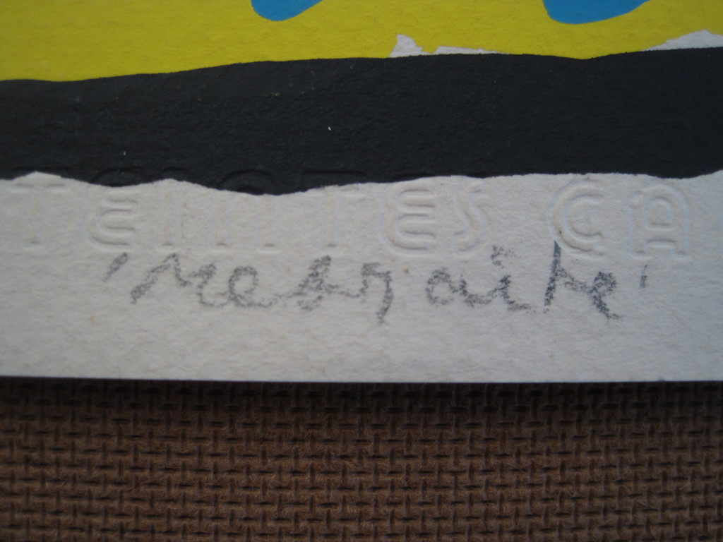 Fraaie Thea v Doorn "dubbelZeefdruk" 1984 "Communicatie en Retraite" gesigneerd  kopen? Bied vanaf 1!