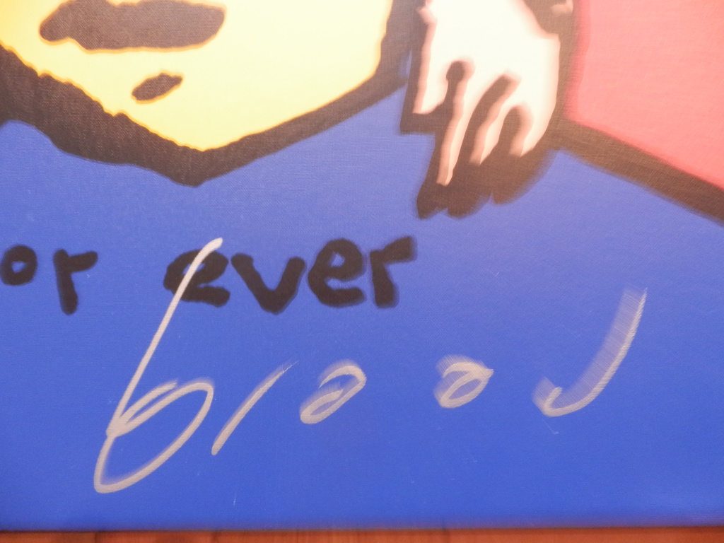HERMAN BROOD Gr Zeefdruk op LINNEN en houten frame  FOR EVER  Handgesigneerd kopen? Bied vanaf 525!
