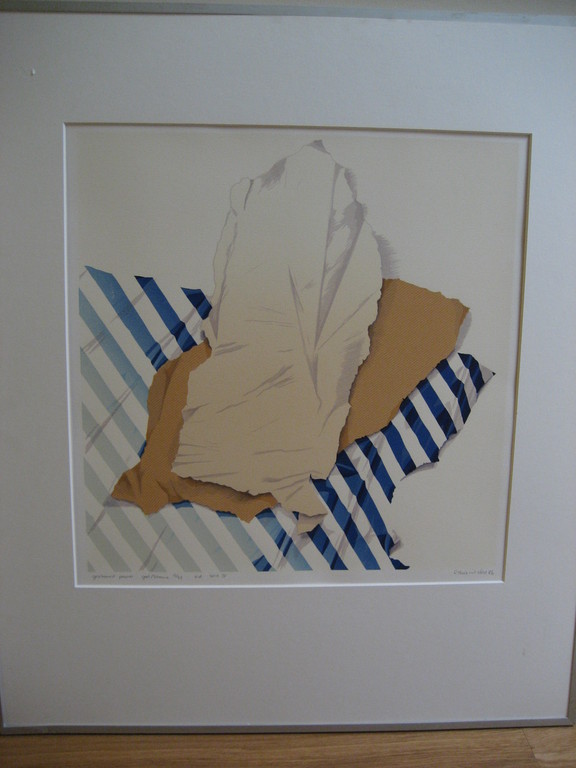 Loes Huis in 't Veld - 'Gescheurd Papier' (zeefdruk, handgesigneerd) kopen? Bied vanaf 65!