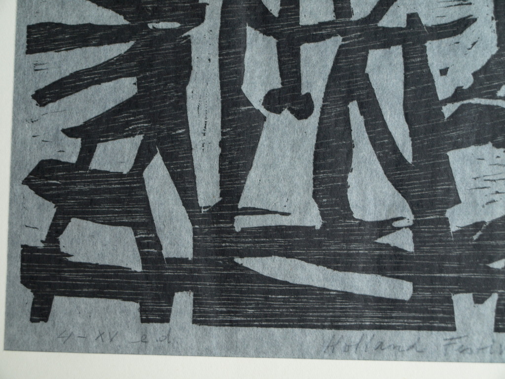 Frits Vanèn :  Houtsnede – Holland Festival – 1961 – oplage 15 ex. kopen? Bied vanaf 1!