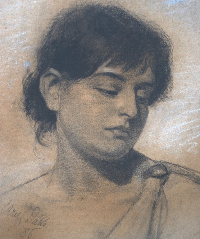 krijttekening 1886 door Carel Dake kopen? Bied vanaf 75!