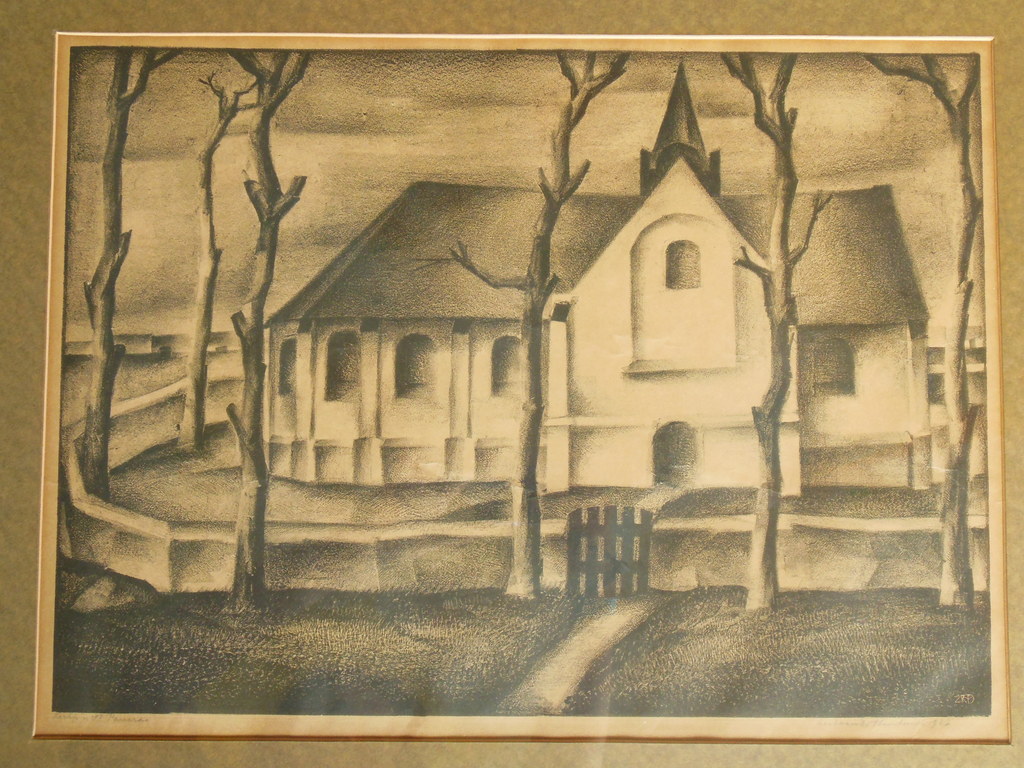 Aart van Dobbenburgh, Litho, Kerkje in St. Pancras verkocht voor € 100!