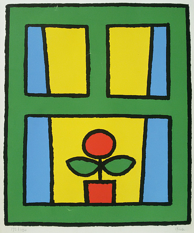 Dick Bruna - Van binnen, zeefdruk (gesigneerd en genummerd) verkocht voor € 150!