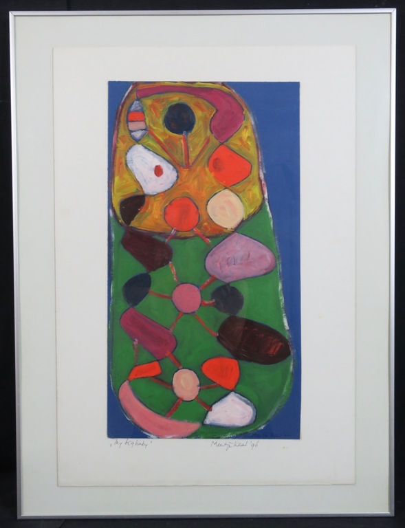 Meertje Kaal: Olieverf op papier, My big baby - Ingelijst kopen? Bied vanaf 1!