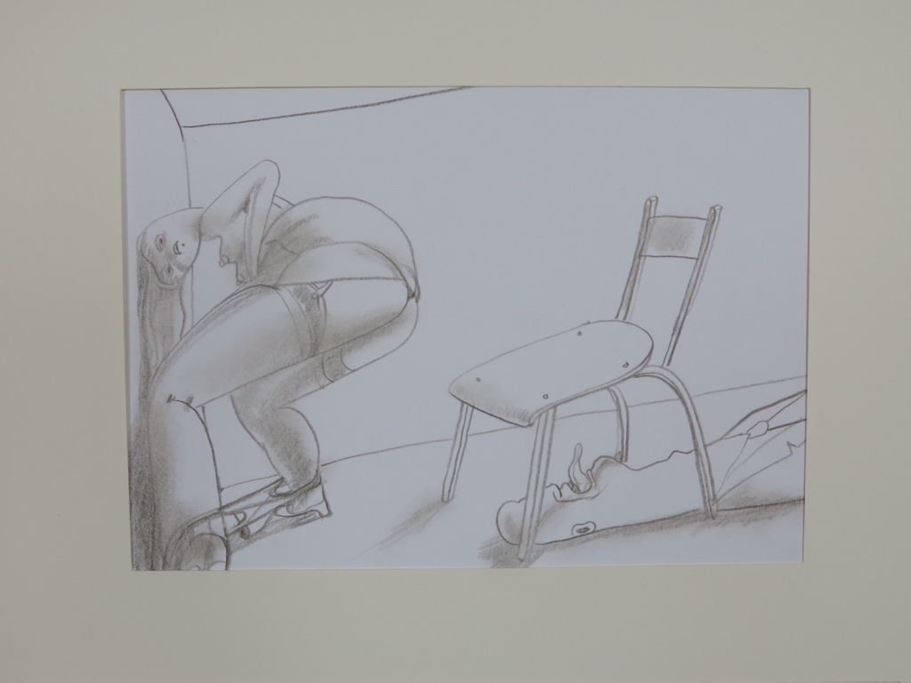 Bart van Hoek: Twee potloodtekeningen, Onder de stoel en Boos meisje kopen? Bied vanaf 1!