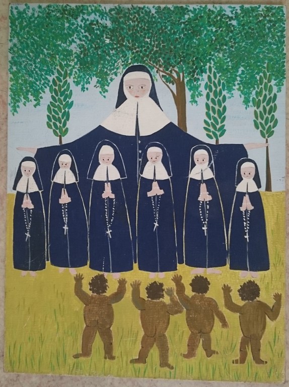 Lot van 3 naïeve acrylverven op schildersboard van onbekende kunstenaar kopen? Bied vanaf 1!