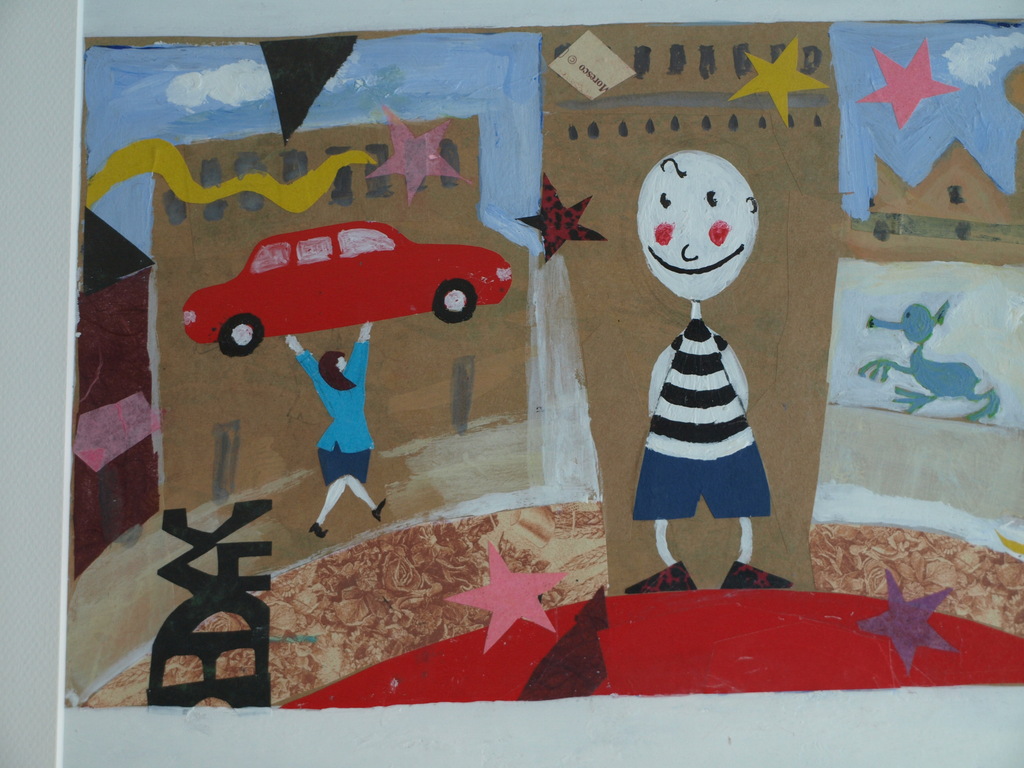 Daan Remmerts de Vries: Acryl en collage , Het leven is raar 1 – Ingelijst -1997 kopen? Bied vanaf 75!