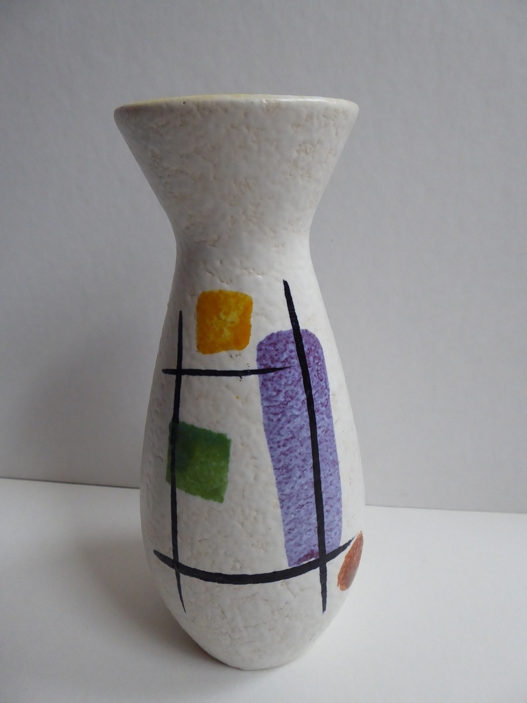 Vintage vaasje met gestileerd decor, Scheurich kopen? Bied vanaf 24!