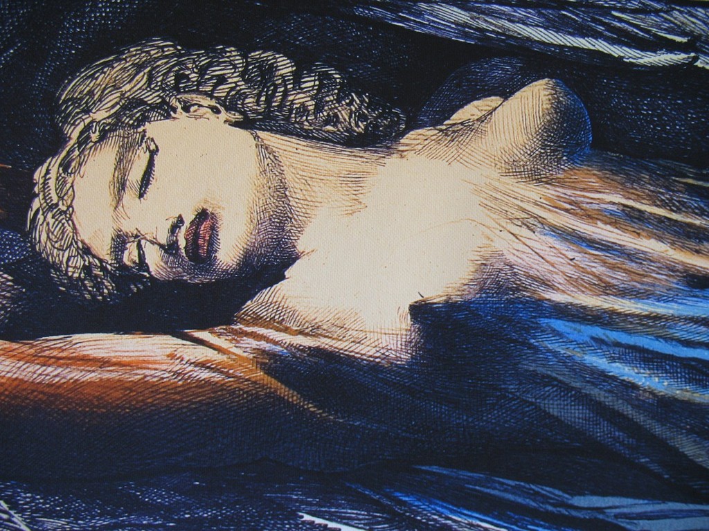 Ernst Fuchs, Giclée, Engel über Wien kopen? Bied vanaf 95!