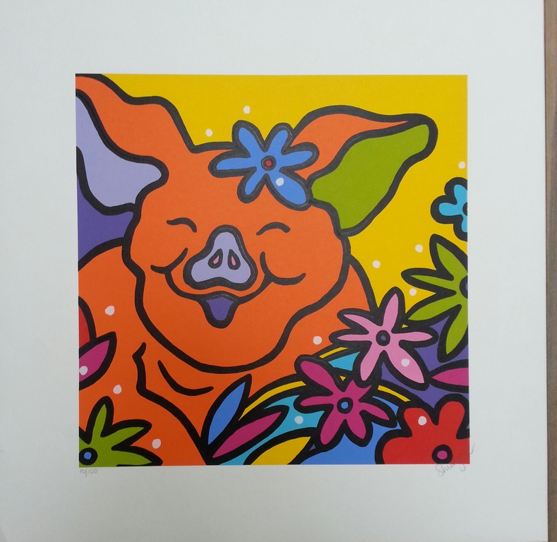 Shunyam, zeefdruk op papier verkocht voor € 40!