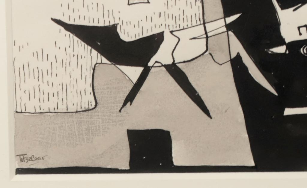 Henri Titselaar: Aquarel en Inkt, Abstracte compositie + boek kopen? Bied vanaf 50!